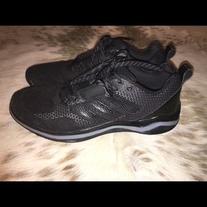 Men’s Adidas Speed Trainer black turf shoes 12